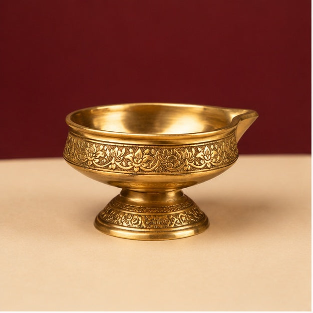 Decorative Brass Diya | Sacred Home Décor Accent
