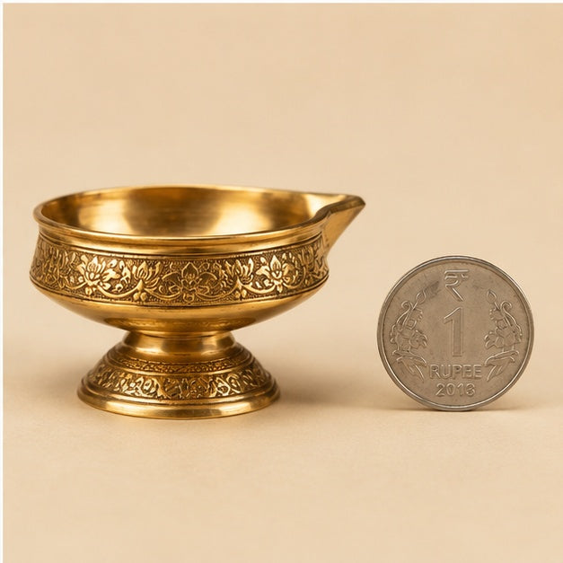 Decorative Brass Diya | Sacred Home Décor Accent