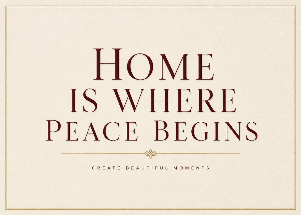 Home Is Where Peace Begins | Premium Framed Wall Art